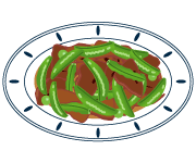 牛肉とスナップエンドウの炒め