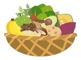 野菜や果物、きのこ類