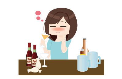 お酒を飲む人