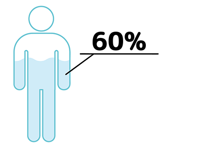 体の60％は水分